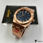 Audemars Piguet Royal Oak Selfwinding – 18K Rose Gold – Blue Grande Tapisserie Dial – Automatic Luxury Watch