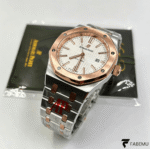 Audemars Piguet Royal Oak Selfwinding – Two‑Tone Steel & Pink Gold – Silver Grande Tapisserie Dial – Automatic Luxury Watch