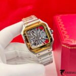 Cartier Santos de Cartier Skeleton – Large Model – Two‑Tone Stainless Steel & 18K Yellow Gold – Calibre 9611 MC