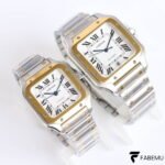 Cartier Santos de Cartier – Two‑Tone Stainless Steel & 18K Yellow Gold – Medium & Large Models