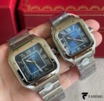Cartier Santos de Cartier – Stainless Steel – Blue Gradient Dial – Large & Medium Models