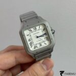 Cartier Santos de Cartier – Large Model – Stainless Steel – Silvered Opalised Dial – Calibre 1847 MC