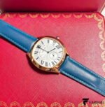 Cartier Drive de Cartier – 18K Rose Gold – Silvered Flinqué Dial – Automatic