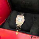 Cartier Panthère de Cartier – Two‑Tone 18K Rose Gold & Stainless Steel – Diamond‑Paved Bezel – Quartz