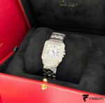 Cartier Panthère de Cartier – Stainless Steel – Diamond‑Paved Bezel – Quartz