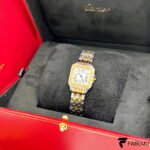 Cartier Panthère de Cartier – Two‑Tone 18K Yellow Gold & Stainless Steel – Diamond‑Paved Bezel – Quartz