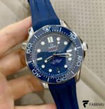 Omega Seamaster Diver 300M Co‑Axial Master Chronometer – Stainless Steel – Blue Ceramic Wave Dial – Blue Rubber Strap