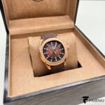 Patek Philippe Aquanaut 5167R‑001 – 18k Rose Gold – Chocolate Brown Embossed Dial – Tropical Strap