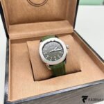 Patek Philippe Aquanaut 5168G‑010 – 18k White Gold – Khaki Green Dial – Jumbo 42.2 mm – Tropical Strap