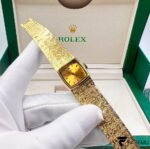 Rolex Precision / Cellini – Vintage Ladies Cocktail Watch – 18K Yellow Gold – Champagne Sunburst Dial – Manual-Wind