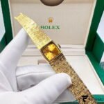 Rolex Precision / Cellini – Vintage Ladies Cocktail Watch – 18K Yellow Gold – Champagne Sunburst Dial – Manual-Wind