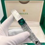 Rolex Precision / Cellini – Vintage Ladies Cocktail Watch – 18K White Gold – Emerald Sunburst Dial – Manual-Wind