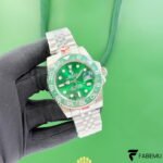 Rolex GMT‑Master II – All‑Green Sunburst Dial & Ceramic Bezel – Stainless Steel Jubilee (Custom Concept)