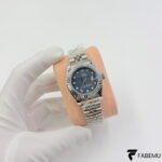 Rolex Datejust 31 – Dark Grey Slate Dial with Diamonds – Fluted Bezel – Jubilee Bracelet