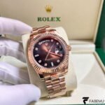 Rolex Day‑Date 40 – Chocolate / Brown Ombré Diamond Dial – Everose Gold – Ref. 228235