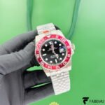 Rolex GMT‑Master II – All‑Red Ceramic Bezel – Black Dial – Jubilee Bracelet (Custom Edition)