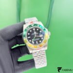 Rolex GMT‑Master II – Green & Yellow Ceramic Bezel – Black Dial – Jubilee Bracelet (Custom Edition)