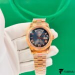 Rolex Day‑Date 40 – Everose Gold – Slate Ombré Dial – President Bracelet
