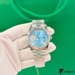 Rolex Day‑Date 40 – Platinum – Ice Blue Dial – President Bracelet