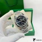 Rolex Day‑Date 40 – 18K White Gold – Bright Black Sunburst Dial – Fluted Bezel – President Bracelet – Ref. 228239