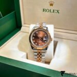 Rolex Datejust 41 – Everose Rolesor – Chocolate Diamond Dial – Fluted Bezel – Jubilee Bracelet – Ref. 126331