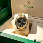 Rolex Datejust 41 – Yellow Rolesor – Bright Black Dial – Fluted Bezel – Jubilee Bracelet – Ref. 126333