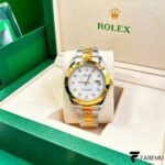 Rolex Datejust 41 – Yellow Rolesor – White Mother‑of‑Pearl Diamond Dial – Smooth Bezel – Oyster Bracelet – Ref. 126303