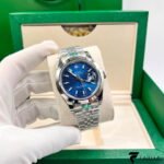 Rolex Datejust 41 – Bright Blue Fluted Motif Dial – Smooth Bezel – Jubilee Bracelet – Ref. 126300‑0019