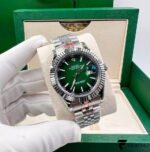 Rolex Datejust 41 – Mint Green Dial – White Gold Fluted Bezel – Jubilee Bracelet – Ref. 126334‑0002