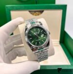 Rolex Datejust 41 – Mint Green Fluted Motif Dial – White Gold Fluted Bezel – Jubilee Bracelet – Ref. 126334