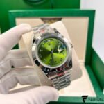 Rolex Day‑Date 40 – Olive Green Arabic Dial – Smooth Bezel – President Bracelet – Ref. 228206 / 228239